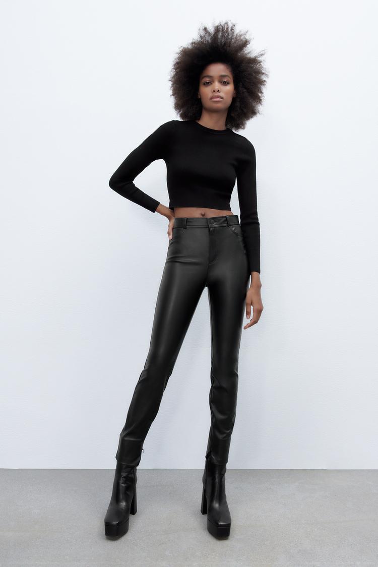 Leather tights zara hotsell